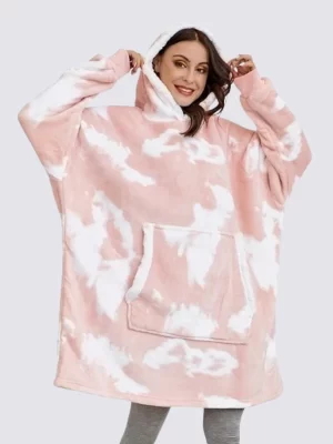 hoodie plaid "roze wolk"