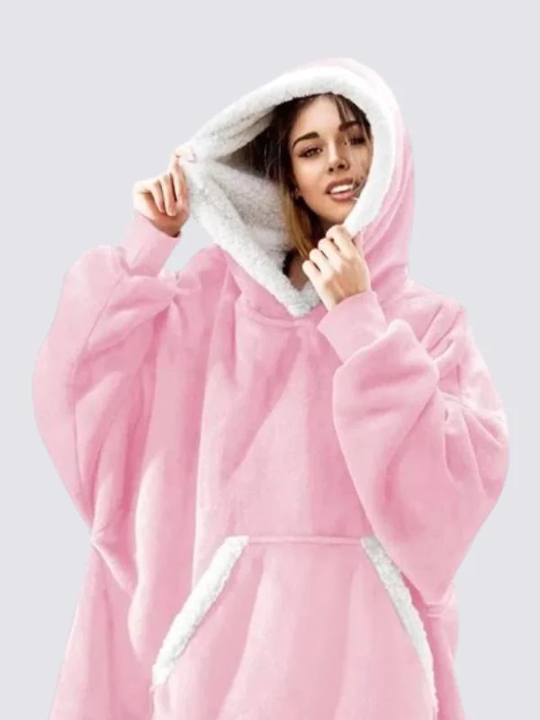 hoodie plaid "roze"