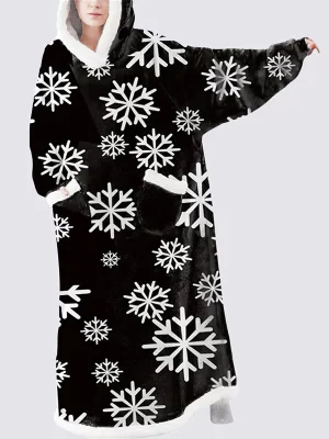 hoodie plaid xxl "zwarte sneeuwvlok"